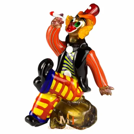 Smokey-Venetian-Glass-Clown-