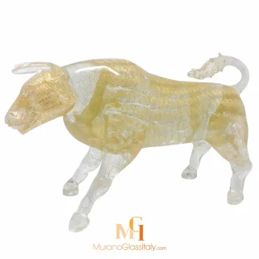 تورّو ذهبي - الثور الزجاجي الملون من مورانو