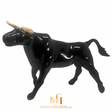 تورّو أسود - الثور الزجاجي الملون من مورانو