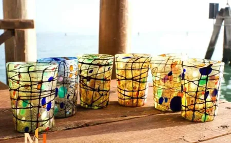 murano glass tumblers