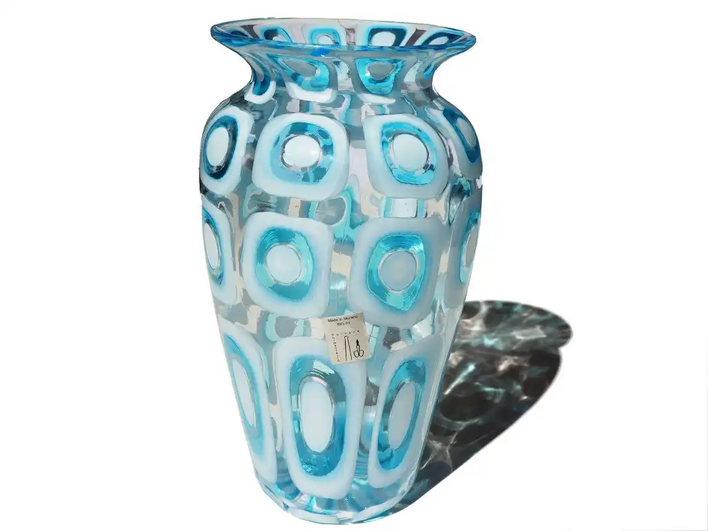 Vase Cristal Bleu Océan vase cristal bleu