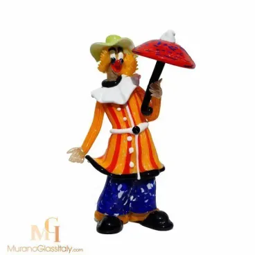 مهرج من زجاج مورانو ملون