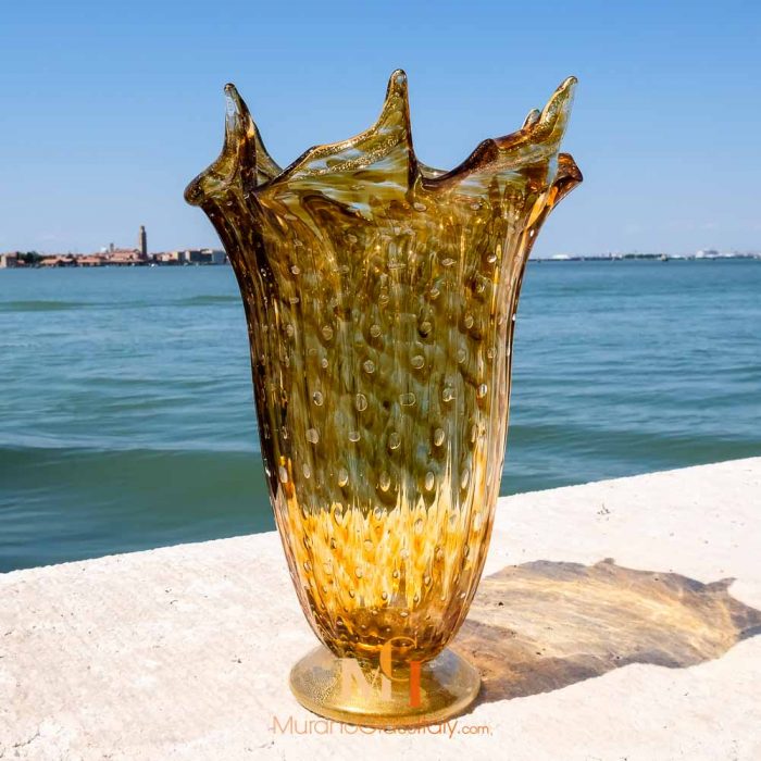 italian hand blown glass vases