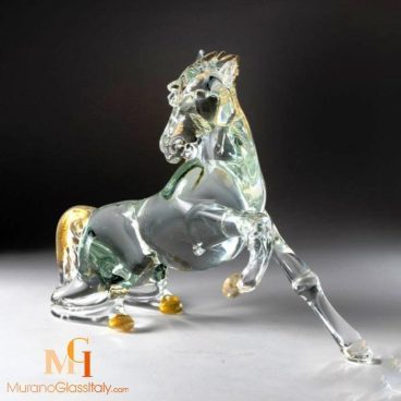 تمثال حصان كريستال من مورانو