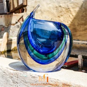 Vase Verre Soufflé Vintage
