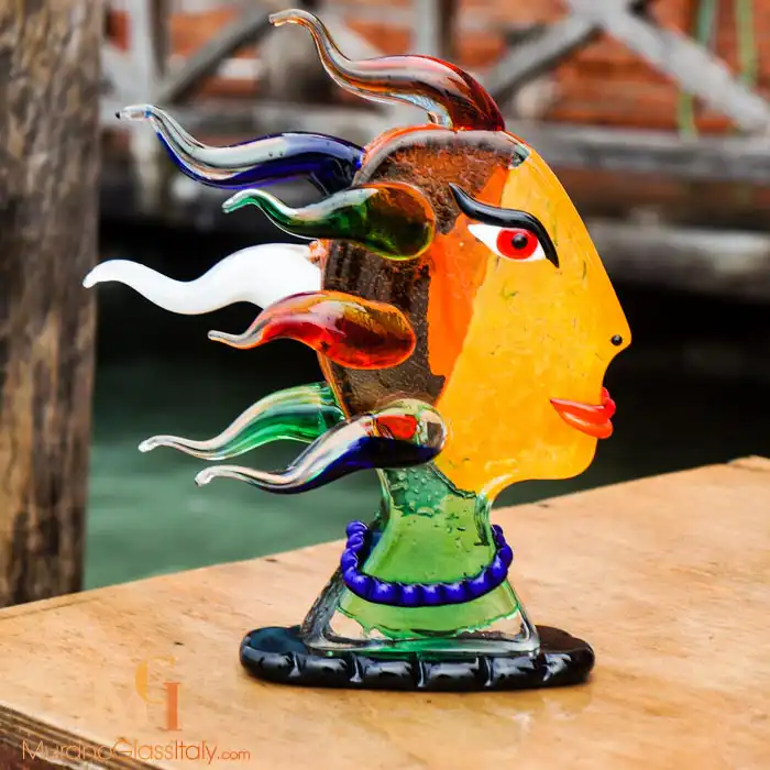 Medusa 产品侧面图 威尼斯手工吹制玻璃摆件