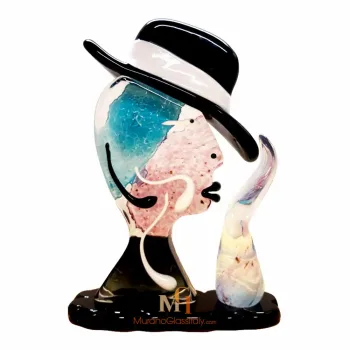 تمثال بيكاسو من زجاج مورانو