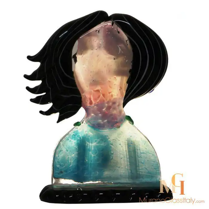 Gina – Gesicht Skulptur – 28cm – Rückansicht