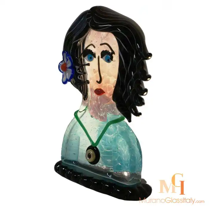 Gina – Gesicht Skulptur – 28cm – Vogelperspektive