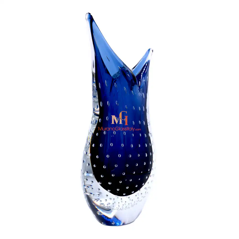 Indaco 3 – Murano Glass Vase Blue Murano Glass Vase Blue
