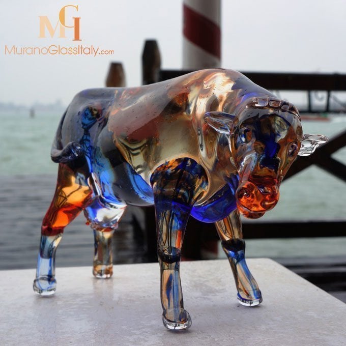 Ounce Aanzetten Roman Murano Stier aus Italien kaufen - die Echtheit der Ware garantiert