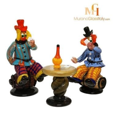 italian glass clowns