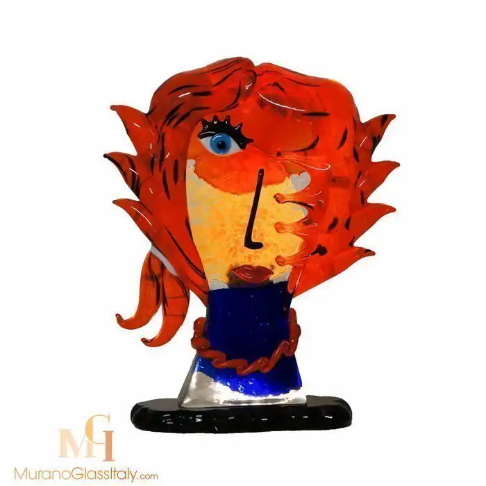 Giulia - Skulptur Rot - 28cm - Vorderansicht skulptur rot