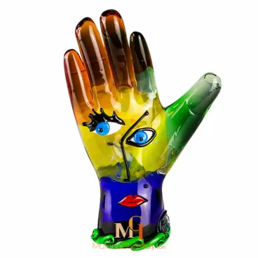مرحبًا - منحوتة يد من زجاج مورانو
