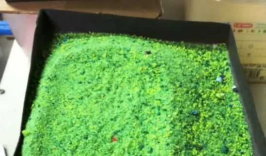 Green glass powder Green glass powder