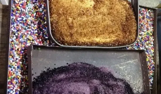 Violet glass powder Violet glass powder