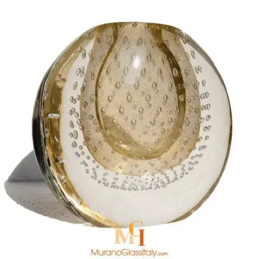 vase doré murano