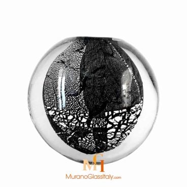 black murano glass vase
