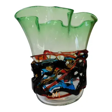 Green Murano Glass Vase