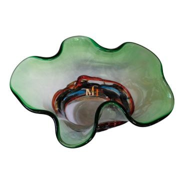 Green Murano Glass Vase