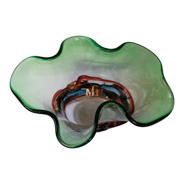 Green Murano Glass Vase