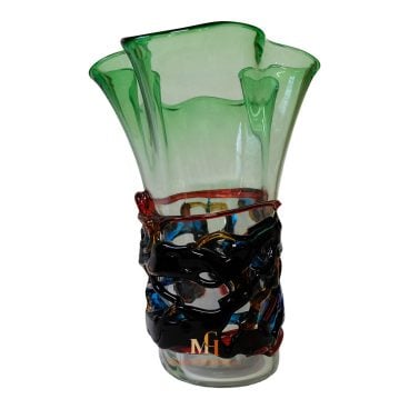 Green Murano Glass Vase