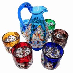 murano drinking glass sets