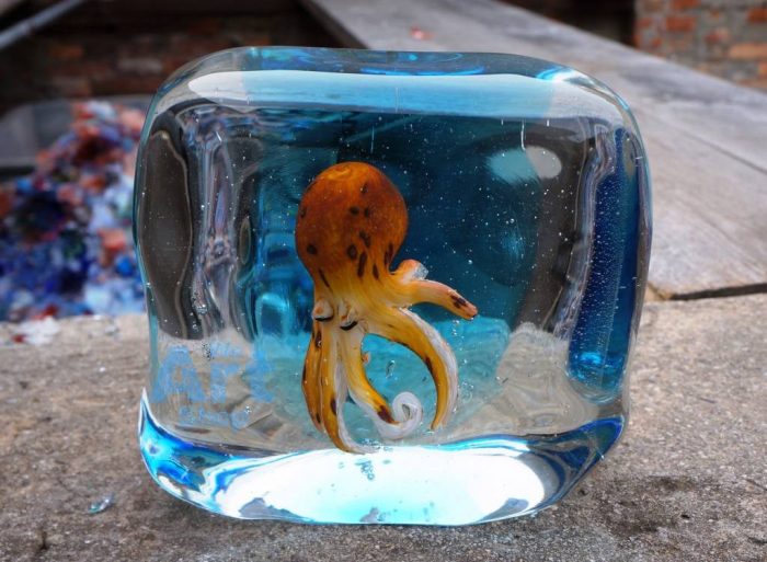 水晶玻璃章鱼