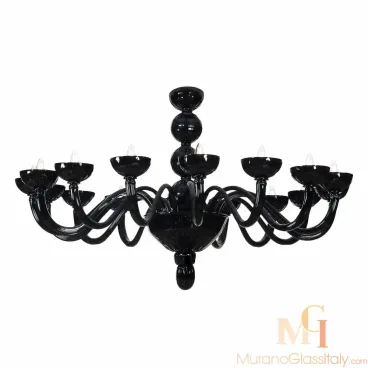 Glamour - Lustre en Cristal Noir