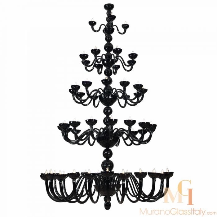 black murano chandelier