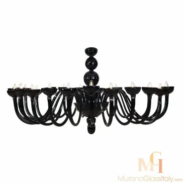 Glamour – Araña de Murano negra