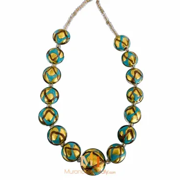Dream Turquoise - Verre de Murano Collier