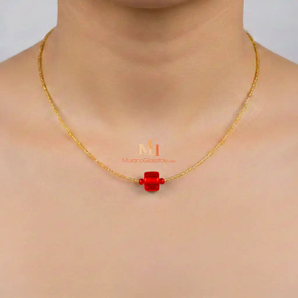Eclat Red 2 – Antica Murrina Necklace Antica Murrina Necklace