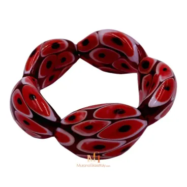 ジョイエロ・レッド - ムラノグラス・ブレスレット