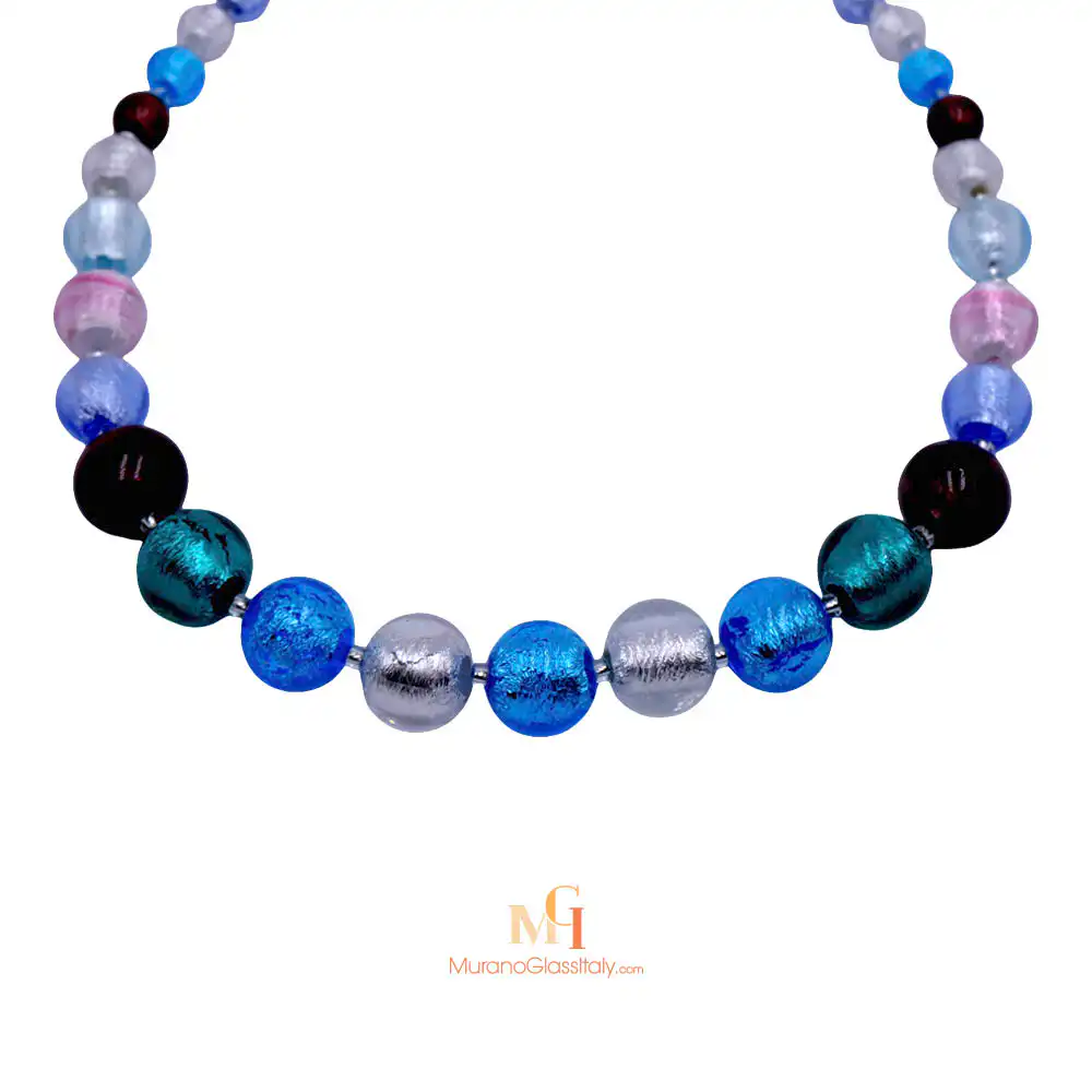 Glam 3 – Murano Glass Beads Necklace Murano Glass Beads Necklace