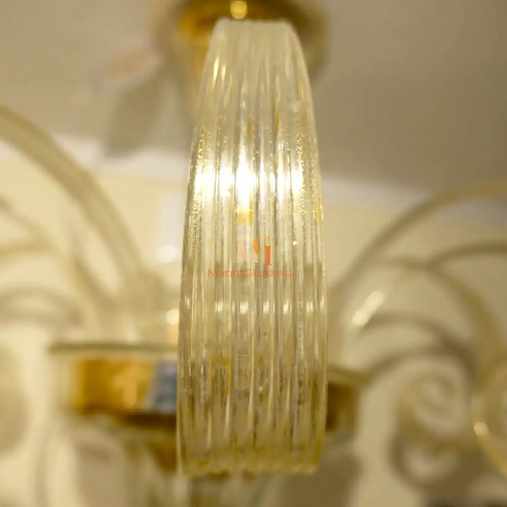 Ricciolo – Crystal Amber Glass Chandelier-2 Crystal Amber Glass Chandelier