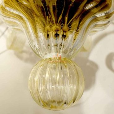 Crystal Amber Glass Chandelier