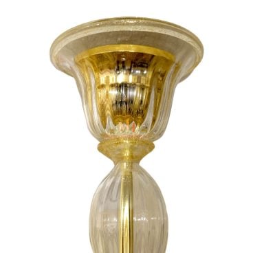 Crystal Amber Glass Chandelier