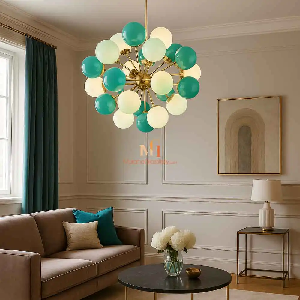 Sputnik 2 – Glass Orb Chandelier Glass Orb Chandelier