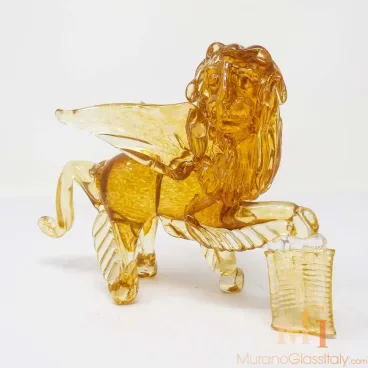 Leone di San Marco Ambre - Lion Cristal Murano