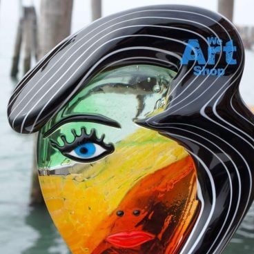glass head sculpture