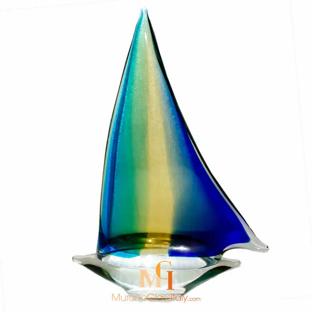 Barca a Vela – Murano Glass Boat – Multicolor