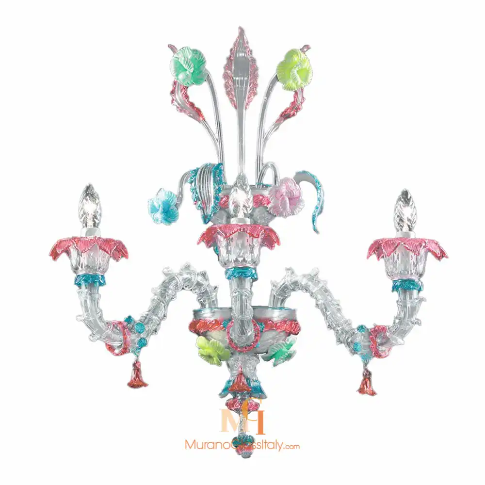 Ca’ Rezzonico Multicolor – Applique Murale en Verre de Murano Applique Murale en Verre de Murano