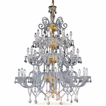 clear murano glass chandelier