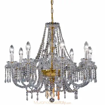 murano style glass chandelier