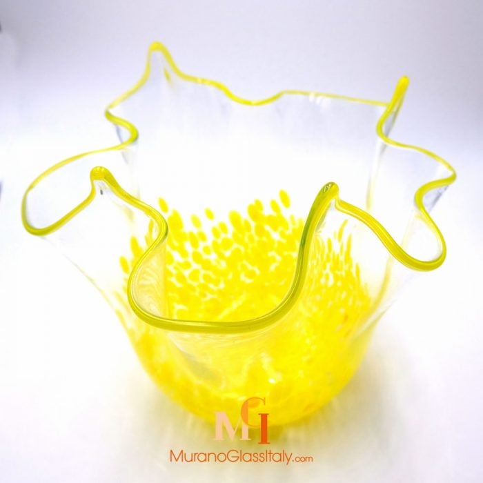 YELLOW MURANO GLASS VASE
