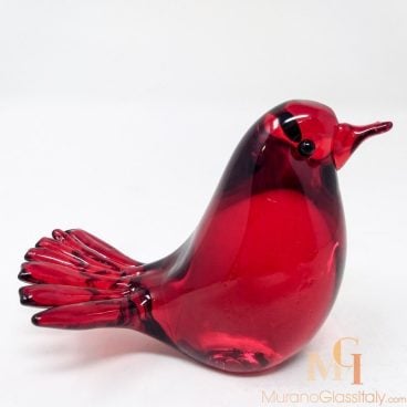 red glass sculpture