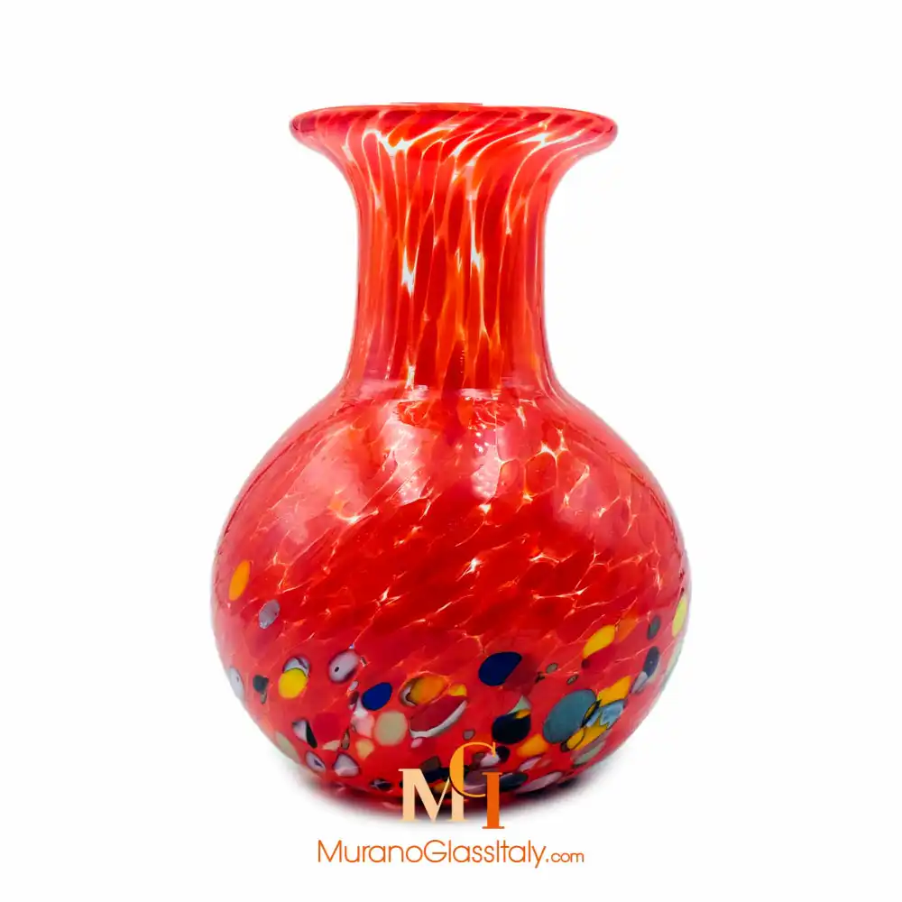 Pan – Red Murano Glass Vase