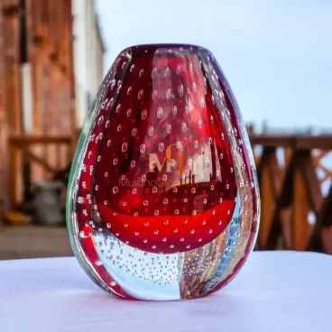 Puffo Rot - Glasvase Türkis