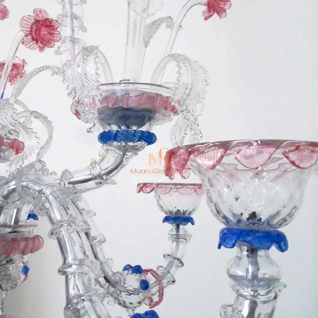 Sovrano Pink 3 – Murano Style Chandelier